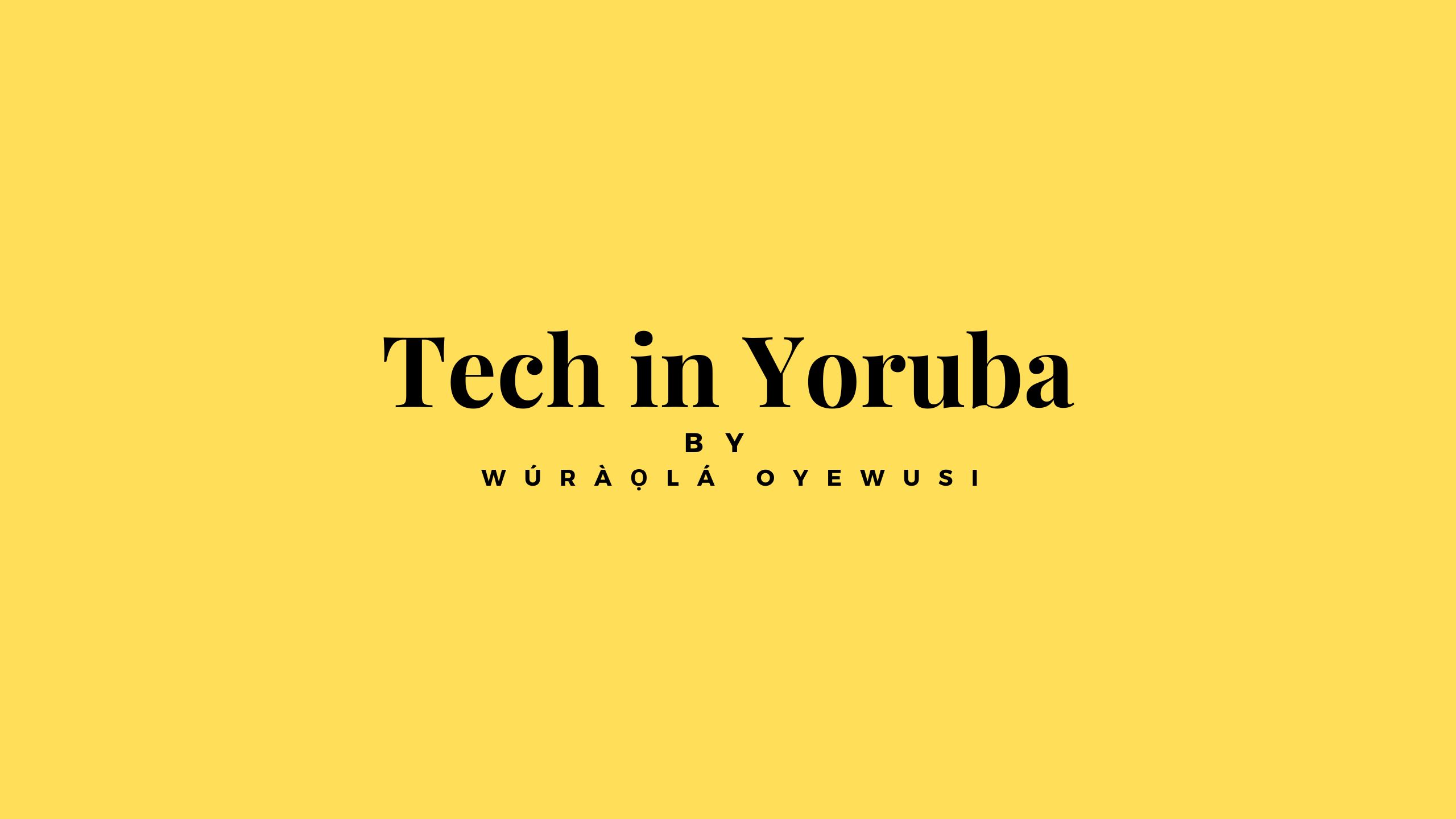Tech in Yoruba Logo